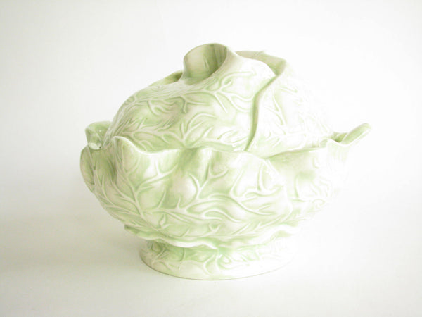 edgebrookhouse - Vintage Holland Mold Large Cabbage or Lettuce Shaped Ceramic Lidded Serving Dish or Bowl