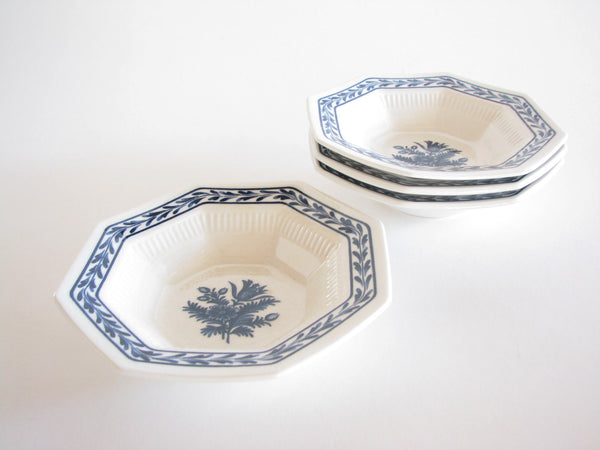 edgebrookhouse - Vintage Independence Ironstone Blue Tulip Dinnerware Service for 4 - 23 Pieces