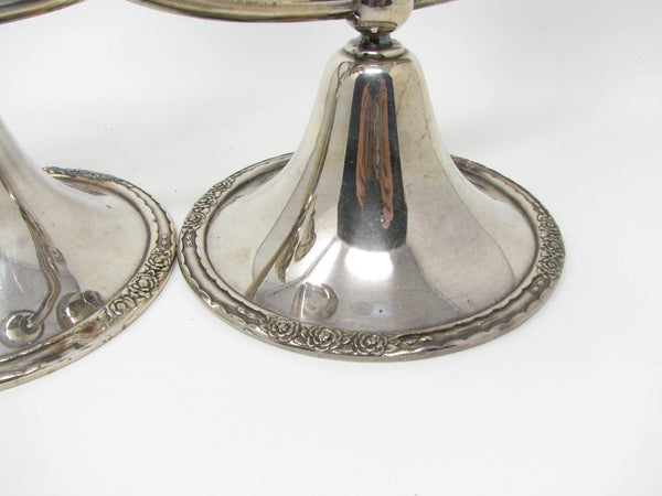 edgebrookhouse - Vintage International Silver Camille 2-Light Candelabra Candle Holders - a Pair