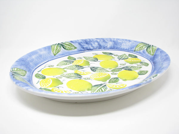 edgebrookhouse - Vintage Italian Ceramic Platter with Lemons Design Extra Large