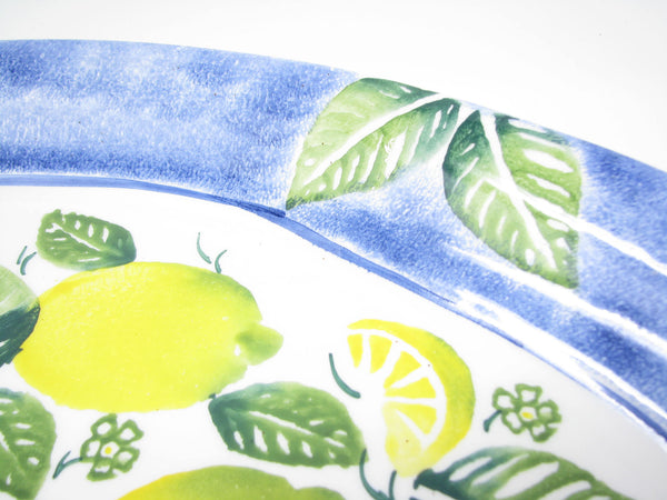 edgebrookhouse - Vintage Italian Ceramic Platter with Lemons Design Extra Large