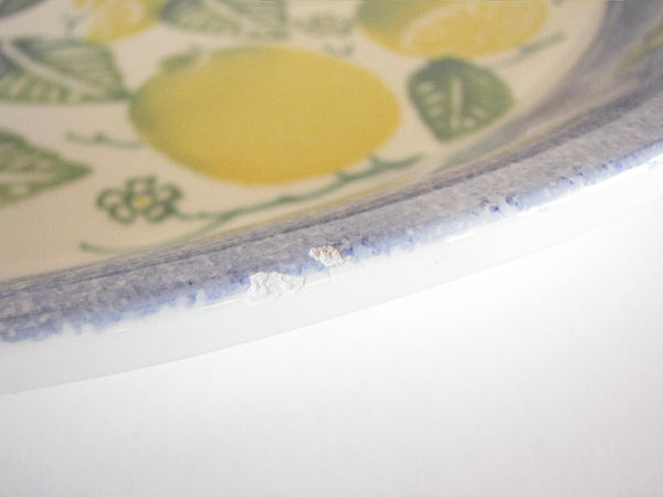 edgebrookhouse - Vintage Italian Ceramic Platter with Lemons Design Extra Large