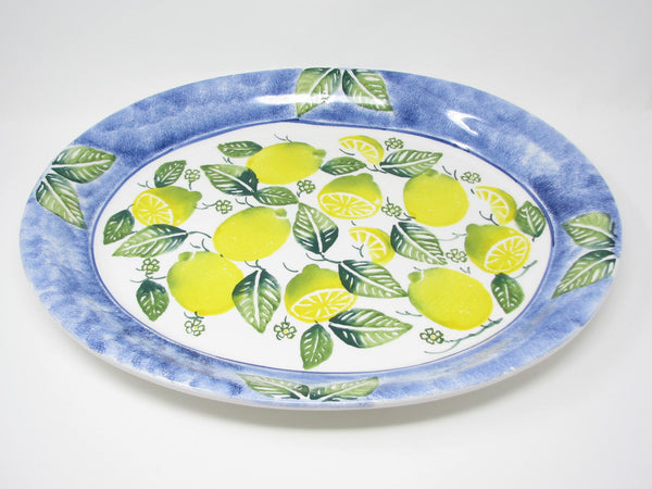 edgebrookhouse - Vintage Italian Ceramic Platter with Lemons Design Extra Large