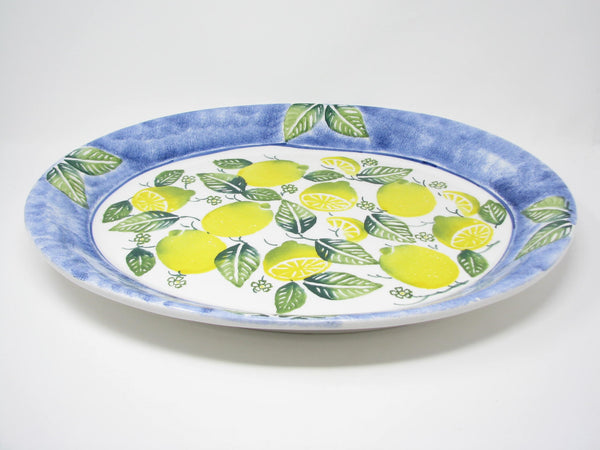 edgebrookhouse - Vintage Italian Ceramic Platter with Lemons Design Extra Large