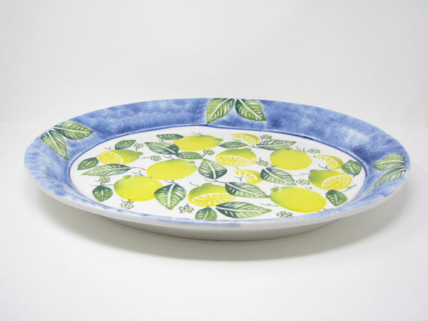 edgebrookhouse - Vintage Italian Ceramic Platter with Lemons Design Extra Large