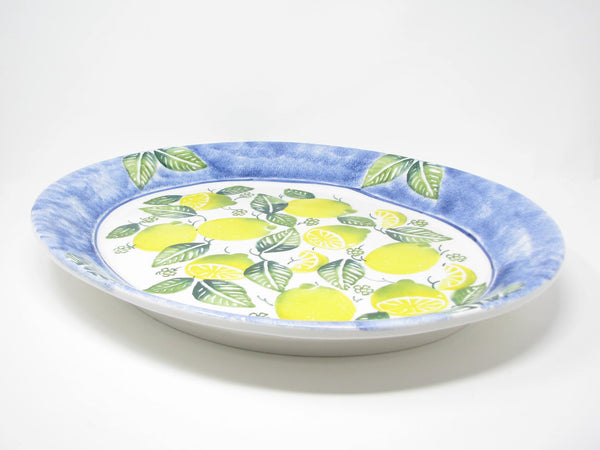 edgebrookhouse - Vintage Italian Ceramic Platter with Lemons Design Extra Large