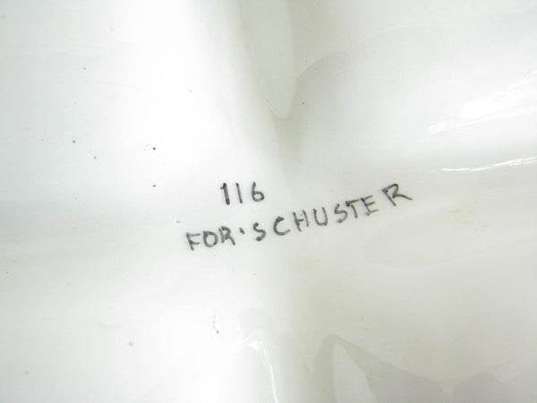 edgebrookhouse - Vintage Italian Ceramic Square Divided Platter with Hand-Painted Vegetable Design