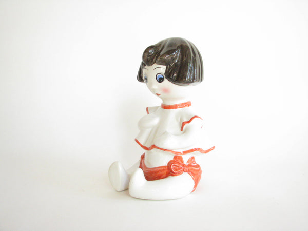 edgebrookhouse - Vintage Italian Pottery Little Girl Shaped Figural Piggy Bank