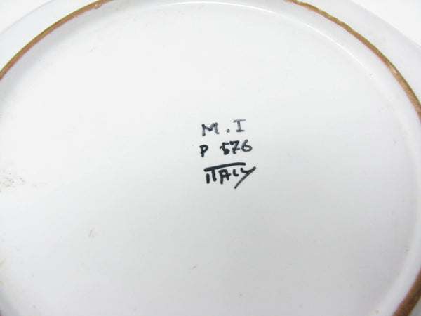 edgebrookhouse - Vintage Italian Pottery Salad Plates Featuring Growing Garden Herbs and Vegetables - 4 Pieces