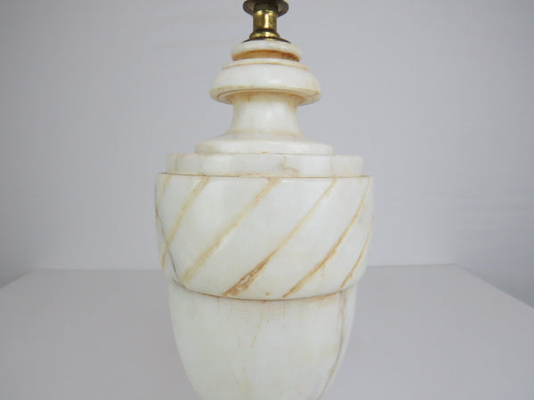 edgebrookhouse - Vintage Italian White Carrara Marble Table Lamp