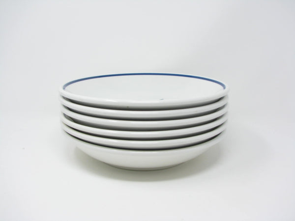 edgebrookhouse - Vintage Italian White Ceramic Bowls with Olive Design by Over and Back - 6 Pieces