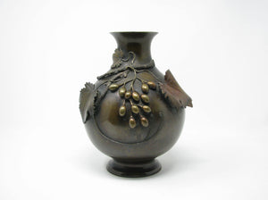 edgebrookhouse - Vintage Japaense / Meiji Period Style Bronze Amphora, Vase or Urn with Grapes