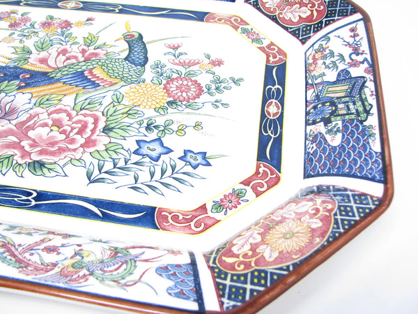 edgebrookhouse - Vintage Japanese Imari Rectanglular Octagon Porcelain Platter