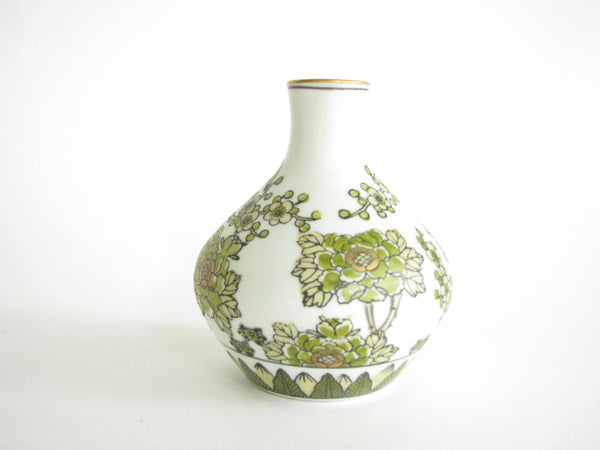 edgebrookhouse - Vintage Japanese Gold Imari Small Vase with Pheasants in Gold and Green