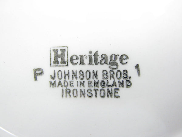 edgebrookhouse - Vintage Johnson Bros Heritage White Octagon Dinner Plates - Set of 8