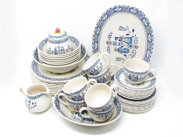 edgebrookhouse - Vintage Johnson Brothers England Hearts & Flowers Dinnerware Set - 45 Pieces