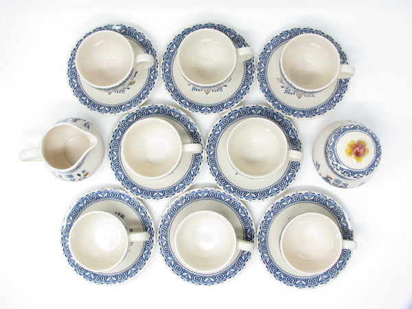 edgebrookhouse - Vintage Johnson Brothers England Hearts & Flowers Dinnerware Set - 45 Pieces