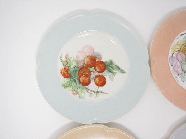 edgebrookhouse - Vintage Johnson Brothers England Pareek Hand-Painted Plates Fruit Designs - Set of 6