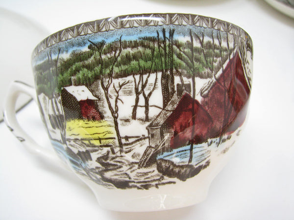 edgebrookhouse - Vintage Johnson Brothers Friendly Village Cups & Saucers England - 12 Pieces - 2 Available