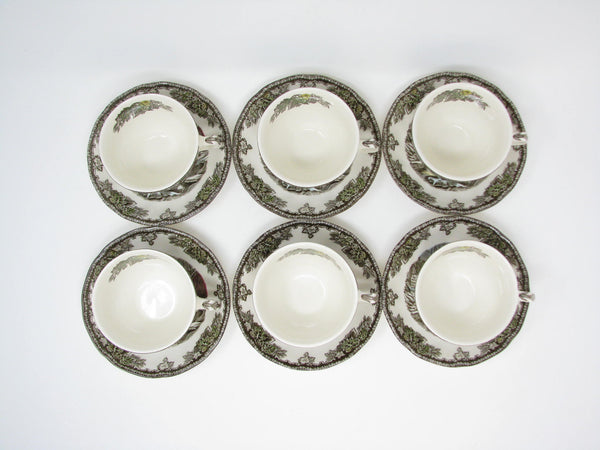 edgebrookhouse - Vintage Johnson Brothers Friendly Village Cups & Saucers England - 12 Pieces - 2 Available