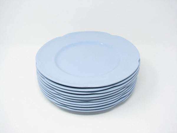 edgebrookhouse - Vintage Johnson Brothers Greydawn Blue Light Blue Scalloped Salad Plates - 10 Pieces