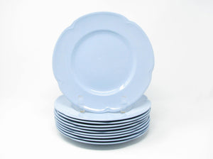 edgebrookhouse - Vintage Johnson Brothers Greydawn Blue Light Blue Scalloped Salad Plates - 10 Pieces