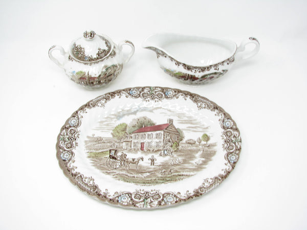 edgebrookhouse - Vintage Johnson Brothers Heritage Hall Serving Pieces - 3 Pieces