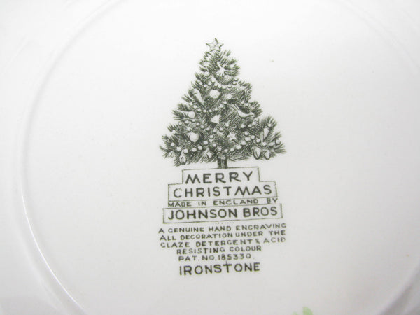edgebrookhouse - Vintage Johnson Brothers Merry Christmas Tree Holiday Dinnerware Set - 13 Pieces