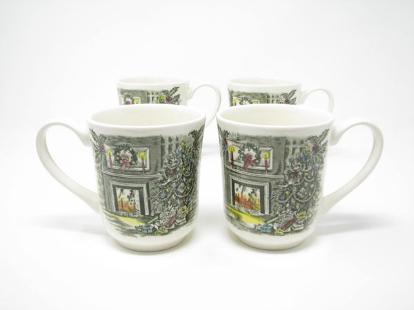 edgebrookhouse - Vintage Johnson Brothers Merry Christmas Tree Holiday Dinnerware Set - 13 Pieces