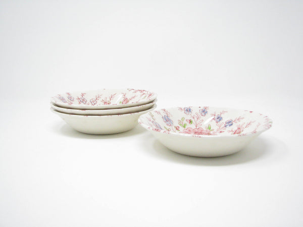 edgebrookhouse - Vintage Johnson Brothers Rose Chintz Pink Small Bowls - Set of 4