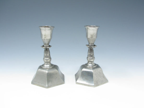 edgebrookhouse - Vintage Just Andersen Art Deco Pewter Candle Holders - a Pair