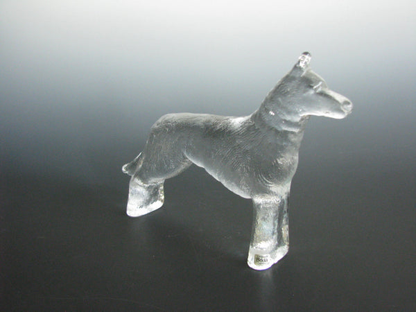 edgebrookhouse - Vintage Kosta Boda Crystal German Shepherd Figurine by Bertil Vallien