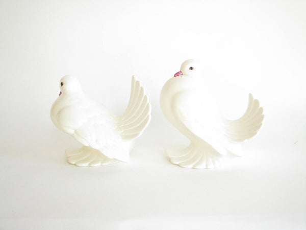 edgebrookhouse - Vintage Large Ceramic White Dove Sculptures / Figurines - a Pair