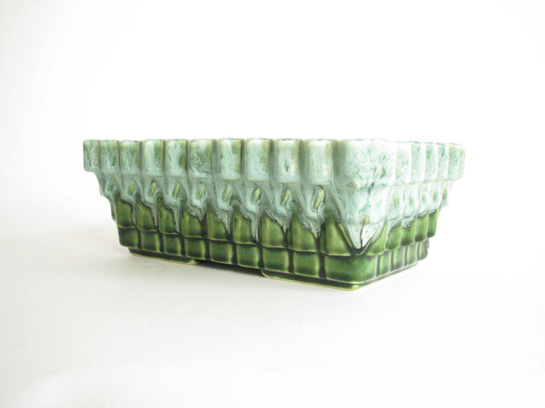 edgebrookhouse - Vintage Large Green Drip Glaze Pottery Planter by Ungemach Pottery Co. (UPCO)