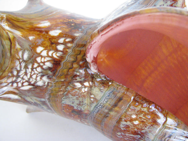 edgebrookhouse - Vintage Large Hand-Blown Glass Conch Shell