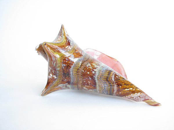 edgebrookhouse - Vintage Large Hand-Blown Glass Conch Shell