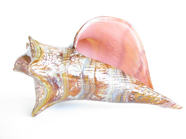 edgebrookhouse - Vintage Large Hand-Blown Glass Conch Shell