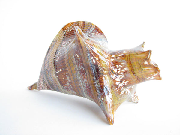 edgebrookhouse - Vintage Large Hand-Blown Glass Conch Shell