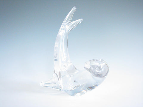 edgebrookhouse - Vintage Lead Crystal Seal Figurine Made in Sweden by Fare-Marcolin Konstglas for Stix