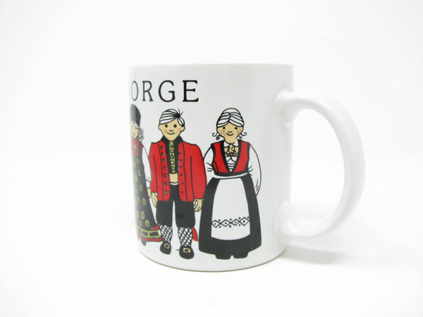 edgebrookhouse - Vintage Leif Thesen A.S. Norge Norway Mug with Norwegian Figures