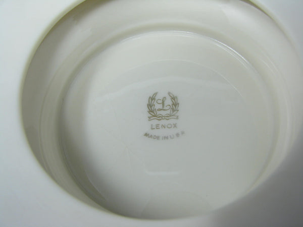 edgebrookhouse - Vintage Lenox Fluted Pedestal Footed Serving Dish or Centerpiece Bowl with Platinum Trim
