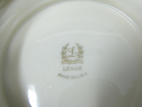 edgebrookhouse - Vintage Lenox Fluted Pedestal Footed Serving Dish or Centerpiece Bowl with Platinum Trim