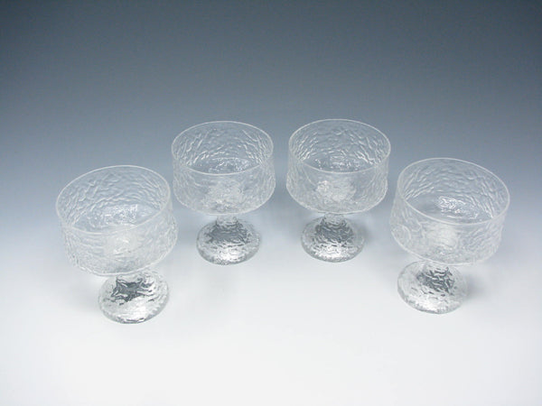 edgebrookhouse - Vintage Lenox Impromptu Clear Hand Blown Crystal Champagne / Sherbet Glasses - 4 Pieces