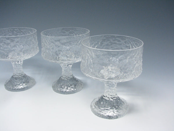 edgebrookhouse - Vintage Lenox Impromptu Clear Hand Blown Crystal Champagne / Sherbet Glasses - 4 Pieces