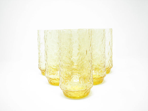edgebrookhouse - Vintage Lenox Impromptu Yellow Blown Crystal Tumblers - Set of 6