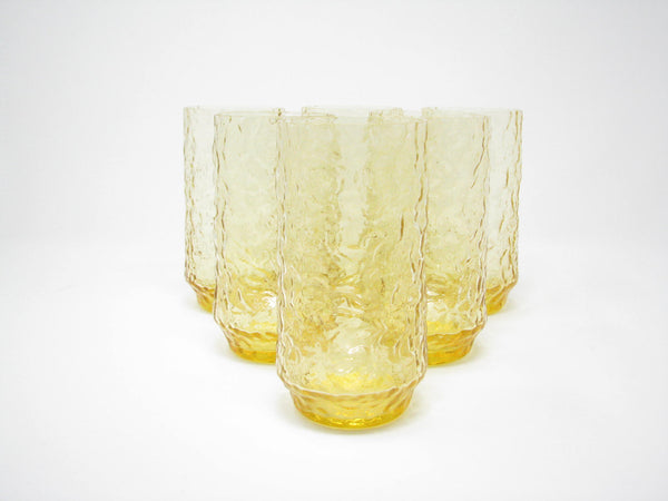 edgebrookhouse - Vintage Lenox Impromptu Yellow Blown Crystal Tumblers - Set of 6