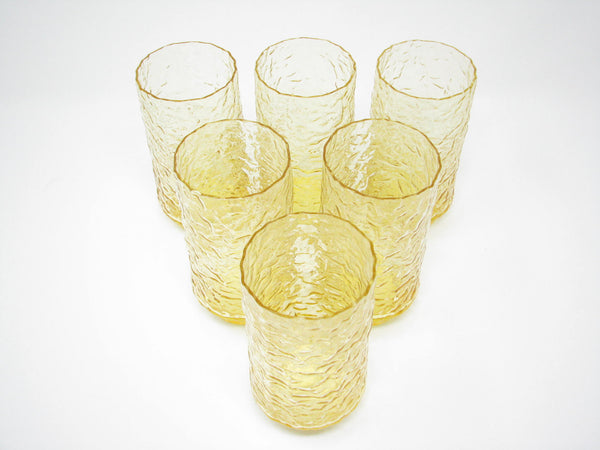 edgebrookhouse - Vintage Lenox Impromptu Yellow Blown Crystal Tumblers - Set of 6