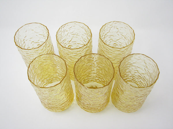 edgebrookhouse - Vintage Lenox Impromptu Yellow Blown Crystal Tumblers - Set of 6
