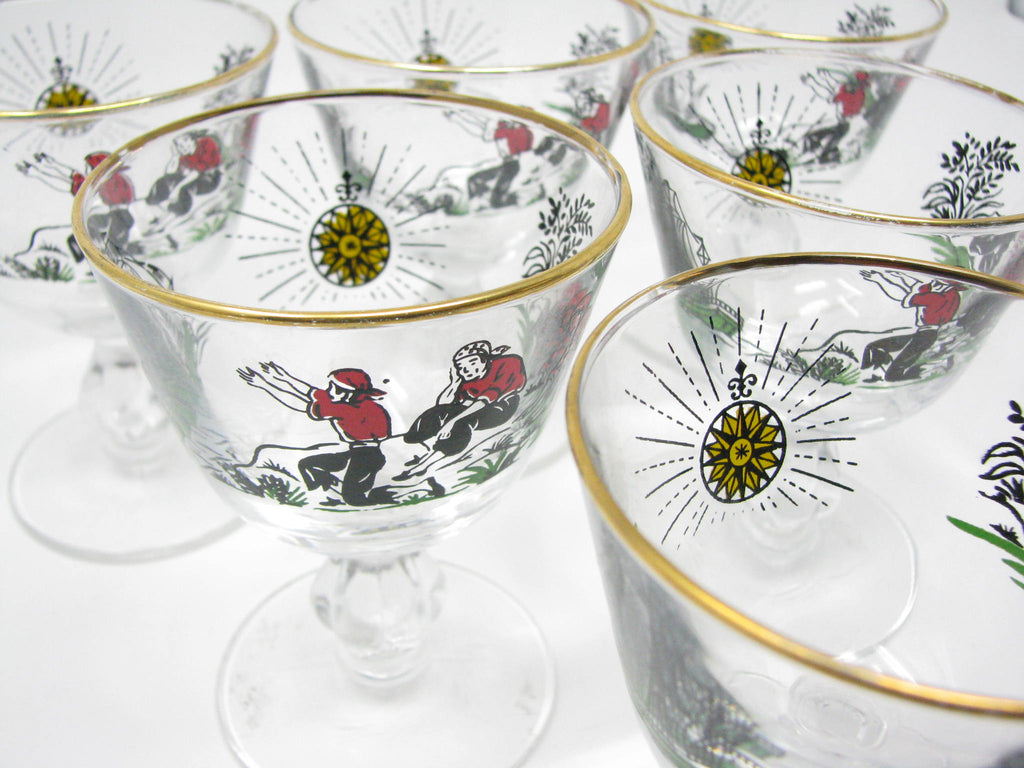 Vintage Libbey Glass Treasure Island Glassware Set - 12 Pieces