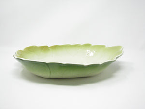 edgebrookhouse - Vintage Los Angeles Potteries Green Leaf Shaped Pottery Platter